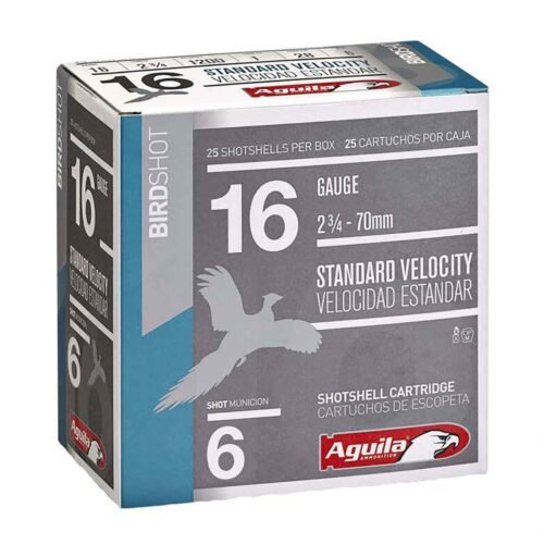 Aguila BirdShot 16 Gauge 2-3/4in #6 1oz Upland Shotshells – 25 Rounds