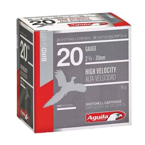 Aguila BirdShot High Velocity 20 Gauge 2-3/4in #4 1oz Upland Shotshells – 25 Rounds