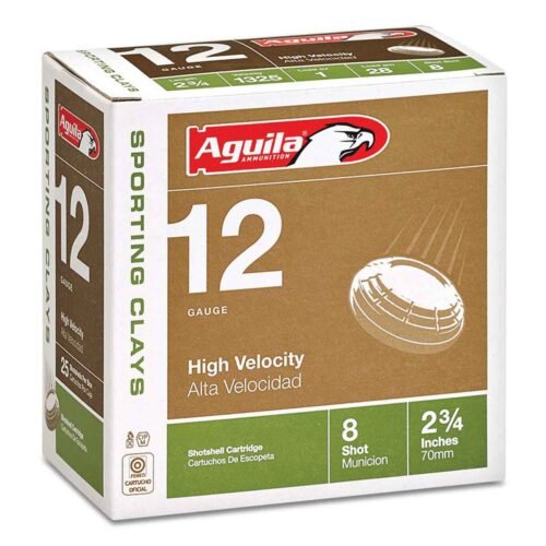 Aguila High Velocity 12 Gauge 2-3/4in #8 1oz Target Shotshells – 25 Rounds