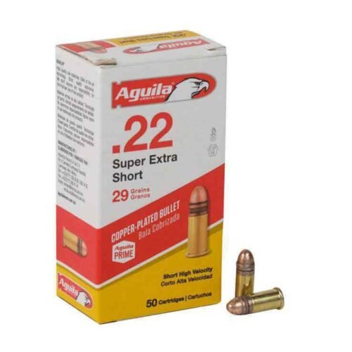 Aguila High Velocity 22 Short 29gr CPRN Rimfire Ammo – 50 Rounds