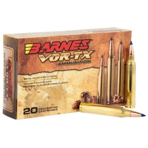 Barnes VOR-TX 300 Winchester Magnum 180gr TTSX BT Rifle Ammo – 20 Rounds