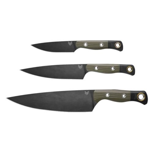 Benchmade 3 Piece Fixed Blade Knife Set – OD Green