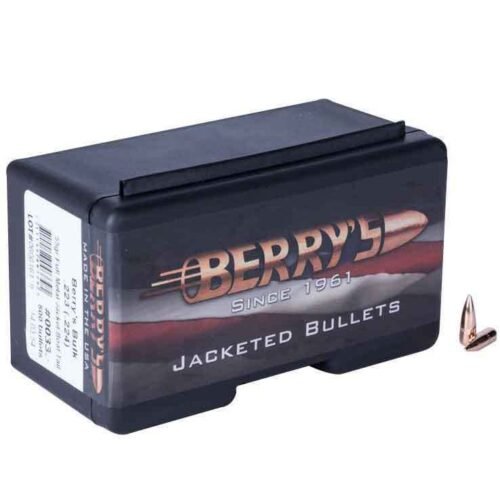 Berry’s 22 Caliber/224 Diameter 55 Grain Full Metal Jacket 500 Count Bullets