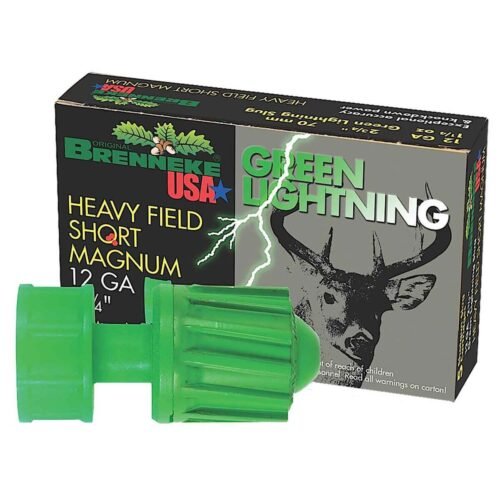 Brenneke Green Lightning 12 Gauge 2-3/4in 1.25oz 546gr Slug Shotshells – 5 Rounds