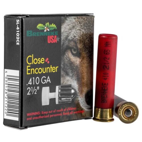 Brenneke Close Encounter 410 Gauge 2-1/2in 1/4oz 109Gr Sabot Slug Shotshells – 5 Rounds