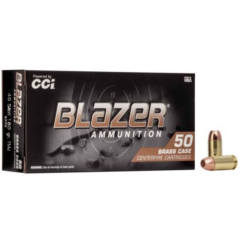 CCI Blazer 40 S&W 180gr FMJ Handgun Ammo – 50 Rounds