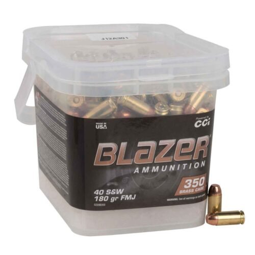 CCI Blazer Brass 40 S&W 180gr FMJ Handgun Ammo – 350 Rounds