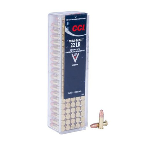 CCI Mini Mag 22 Long Rifle 40gr RN Rimfire Ammo – 100 Rounds