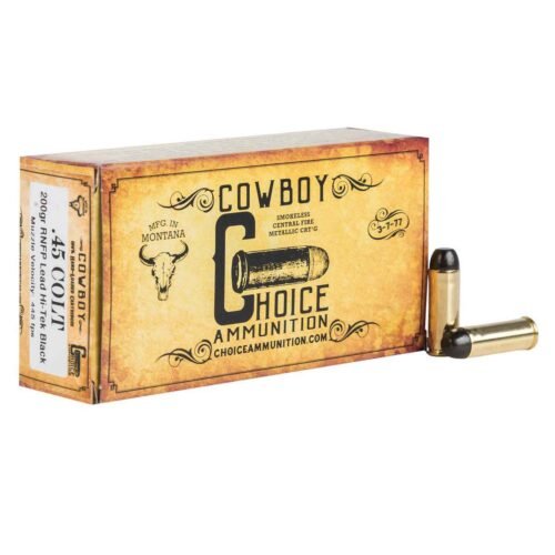 Choice Ammunition Cowboy Action 45 (Long) Colt 200gr RNFP Handgun Ammo – 50 Rounds