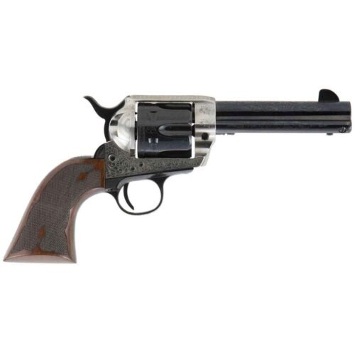 Cimarron Frontier 45 (Long) Colt 4.75in Steel Engraved Revolver – 6 Rounds