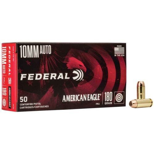 Federal American Eagle 10mm Auto 180gr FMJ Handgun Ammo – 50 Rounds