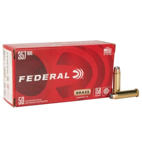 Federal Champion 357 Magnum 158gr JSP Handgun Ammo – 50 Rounds