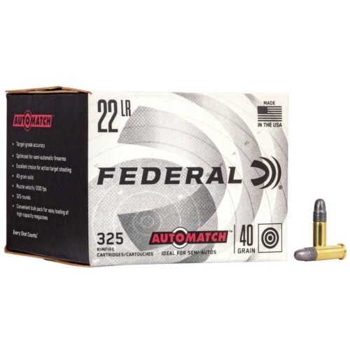 Federal Champion Training 22 Long Rifle 40gr RN Rimfire Ammo – 325 Rounds