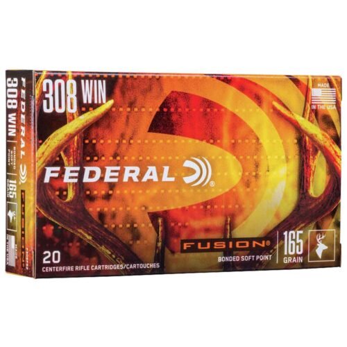 Federal Fusion 308 Winchester 165gr Fusion SP Rifle Ammo – 20 Rounds