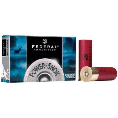 Federal Power-Shok 12 Gauge 2-3/4in 1oz Slug Shotshells – 5 Rounds