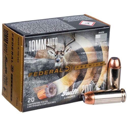 Federal Premium 10mm Auto 200gr Swift A-Frame Handgun Ammo – 20 Rounds