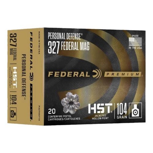 Federal Premium Personal Defense 327 Federal Magnum 104gr JHP Centerfire Handgun Ammo – 20 Rounds