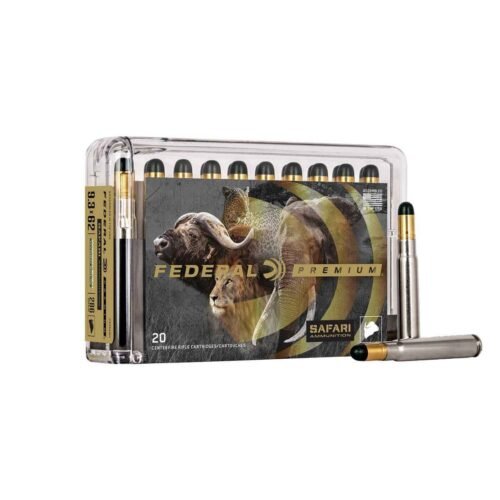 Federal Premium Safari Cape-Shok 9.3×62 Mauser 286gr Woodleigh Hydro Solid Centerfire Rifle Ammo – 20 Rounds