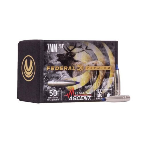 Federal Terminal Ascent 284 Caliber/7mm Terminal Ascent 155gr Reloading Bullets – 50 Count