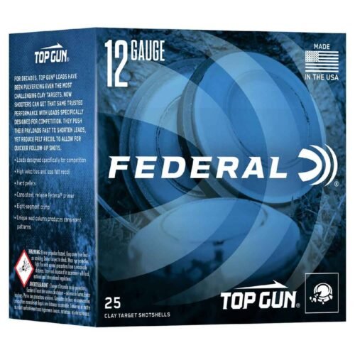 Federal Top Gun 12 Gauge 2-3/4in #8 1oz Target Shotshells – 25 Rounds