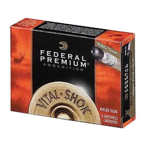 Federal Truball 20 Gauge 3in 3/4oz Rifled Slug Shotshells – 5 Rounds