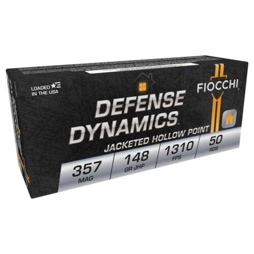 Fiocchi Defense Dynamics 357 Magnum 148gr JHP Handgun Ammo – 50 Rounds