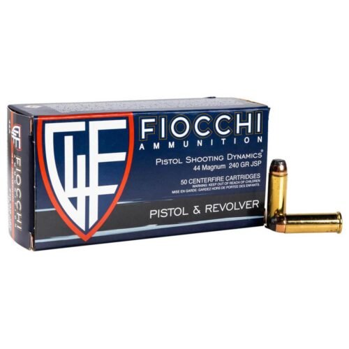 Fiocchi Defense Dynamics 44 Magnum 240gr JSP Handgun Ammo – 50 Rounds