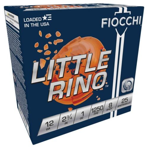 Fiocchi Exacta Target Little Rino 12 Gauge 2-3/4in #8 1oz Target Shotshells – 25 Rounds