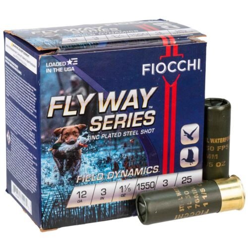 Fiocchi Flyway 12 Gauge 3in #3 1-1/5oz Waterfowl Shotshells – 25 Rounds