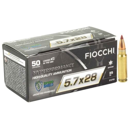 Fiocchi Hyperformance Defense 5.7x28mm 35gr JF Handgun Ammo – 50 Rounds