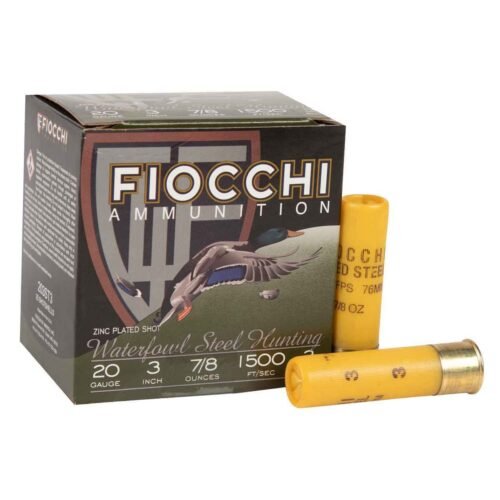 Fiocchi Speed Steel 20 Gauge 3in #3 7/8oz Waterfowl Shotshells – 25 Rounds