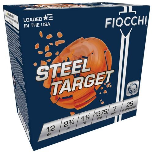 Fiocchi Target 12 Gauge 2-3/4in #7 1-1/8oz Target Shotshells – 25 Rounds