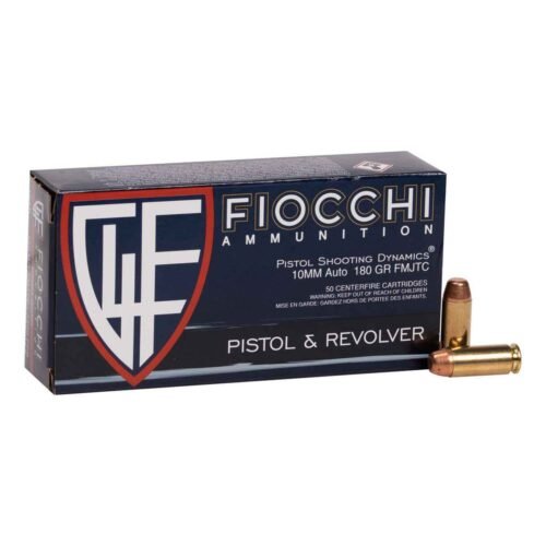 Fiocchi Training Dynamics 10mm Auto 180gr FMJTC Handgun Ammo – 50 Rounds