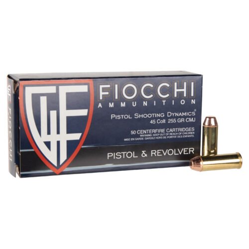 Fiocchi Training Dynamics 45 (Long) Colt 255gr CMJ Handgun Ammo – 50 Rounds