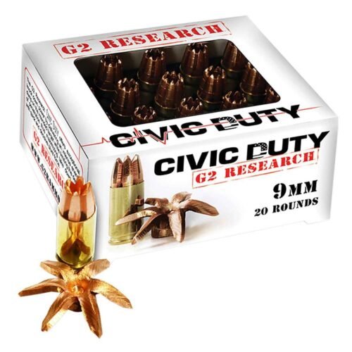 G2 Research Civic Duty 9mm Luger 100Gr CEP Handgun Ammo – 20 Rounds