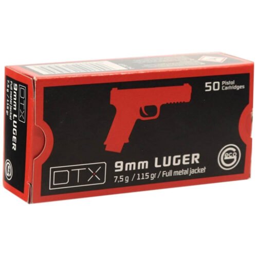 Geco DTX 9mm Luger 115gr FMJ Handgun Ammo – 50 Rounds