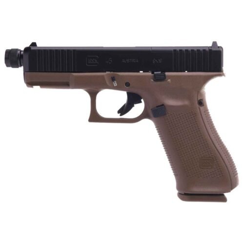 Glock 45 Gen5 MOS Threaded Barrel 9mm Luger 4.02in FDE Pistol – 17+1 Rounds