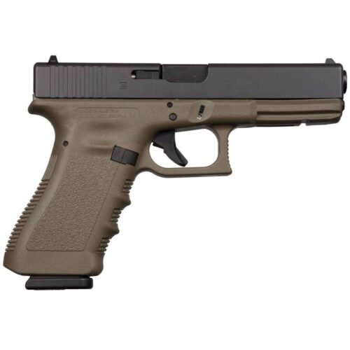 Glock 17 9mm Luger 4.49in OD Green/Black Pistol – 10+1 Rounds – California Compliant