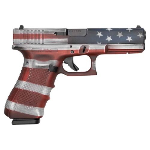 Glock 17 Gen 4 9mm Luger 4.49in American Flag Cerakote Pistol – 17+1 Rounds