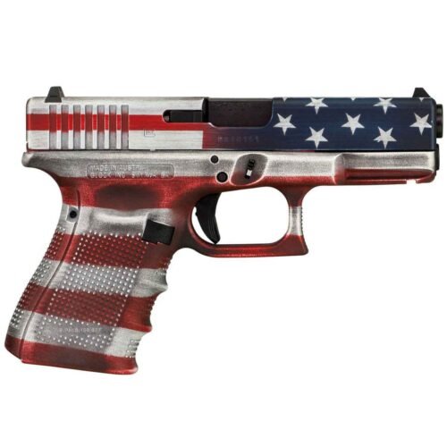 Glock 19 Gen4 9mm Luger 4.02in American Flag Cerakote Pistol – 15+1 Rounds