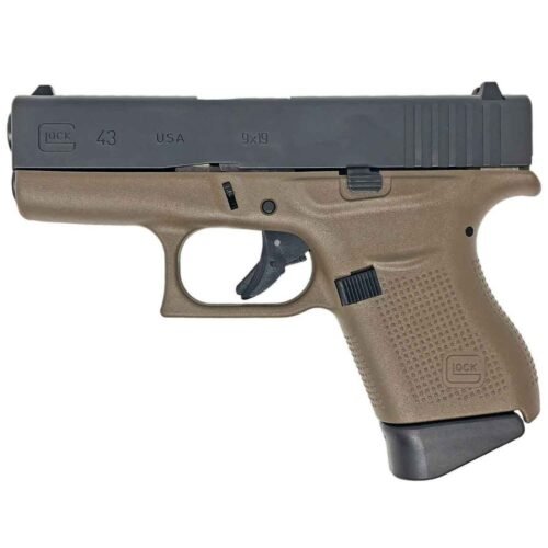 Glock 43 9mm Luger 3.41in FDE Pistol – 6+1 Rounds