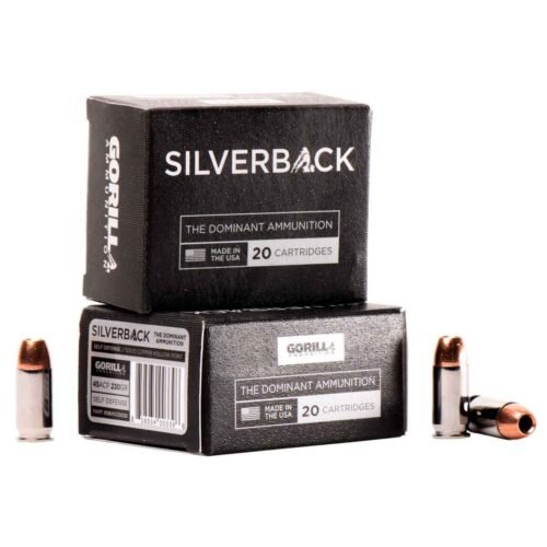 Gorilla Ammo Silverback Self Defense 45 ACP 230Gr SCHP Handgun Ammo – 20 Rounds