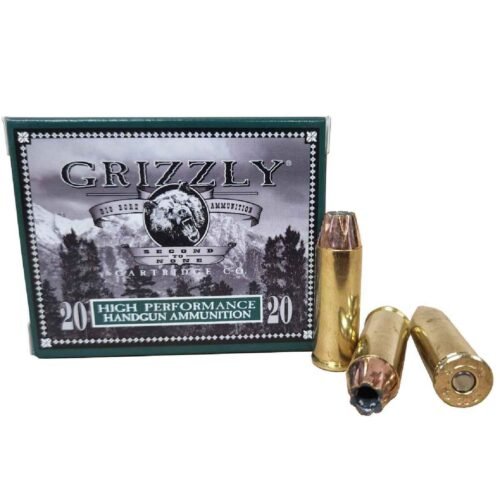 Grizzly Cartridge 45 (Long) Colt +P 225gr Jacketed Hollow Point Handgun Ammo – 20 Rounds