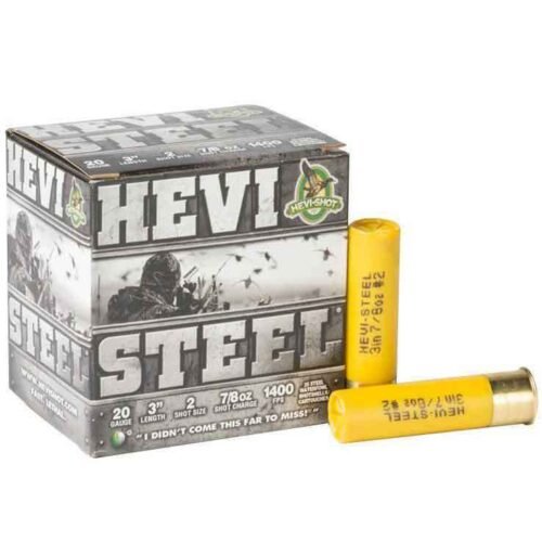 Hevi-Shot Hevi-Steel 20 Gauge 3in #2 7/8oz Waterfowl Shotshells – 25 Rounds