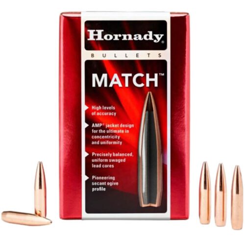 Hornady Match 243 Cal 6mm BTHP Match 105gr Reloading Bullets – 500 Count