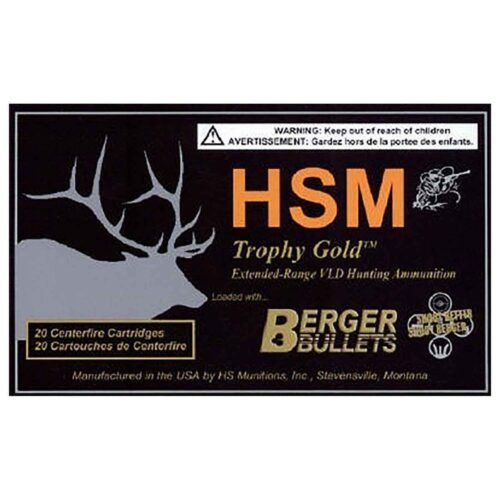 HSM Trophy Gold 338-378 Weatherby Magnum 300Gr BHTOTM Rifle Ammo – 20 Rounds