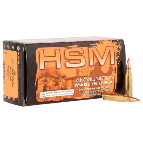 HSM Varmint 221 Remington Fireball 50gr VMX Rifle Ammo – 50 Rounds