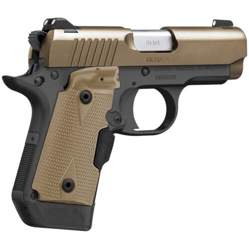 Kimber Micro 9 Desert Tan 9mm Luger 3.15in Tan Pistol – 7+1 Rounds