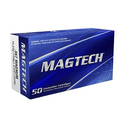 Magtech 357 Magnum 158gr SJHP Centerfire Handgun Ammo – 50 Rounds