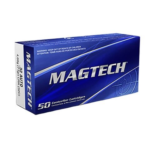 Magtech Range/Training 32 Auto (ACP) 71gr LRN Centerfire Handgun Ammo – 50 Rounds